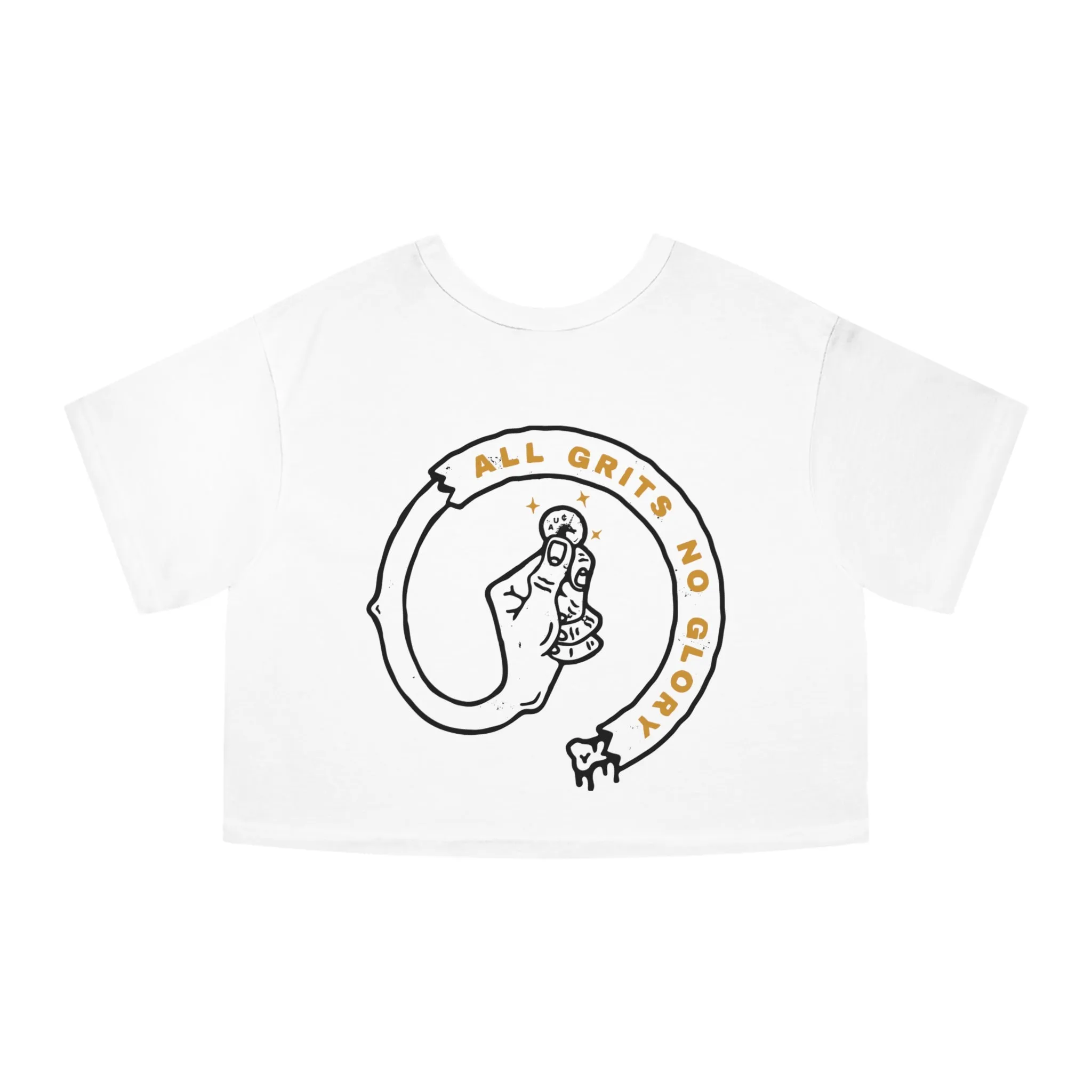 All Grits, No Glory - Champion Cropped Jersey Tee