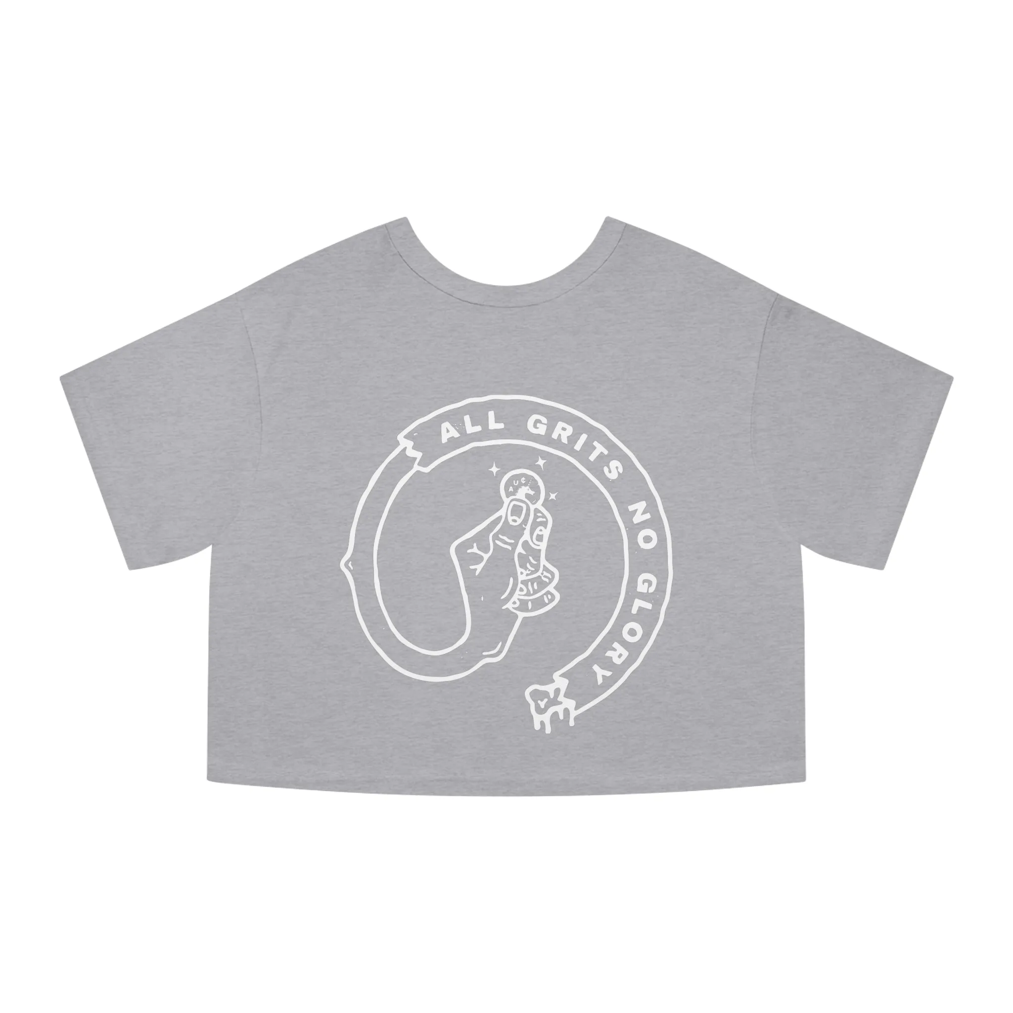 All Grits, No Glory - Champion Cropped Jersey Tee