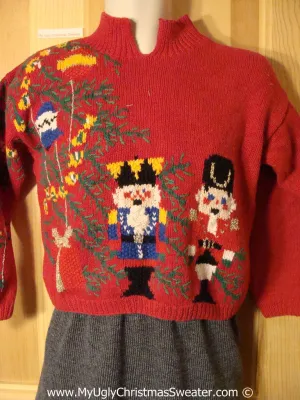 Child Size Ugly Christmas Sweater Party 80s Nutcracker Tacky Christmas Sweater (f1283)