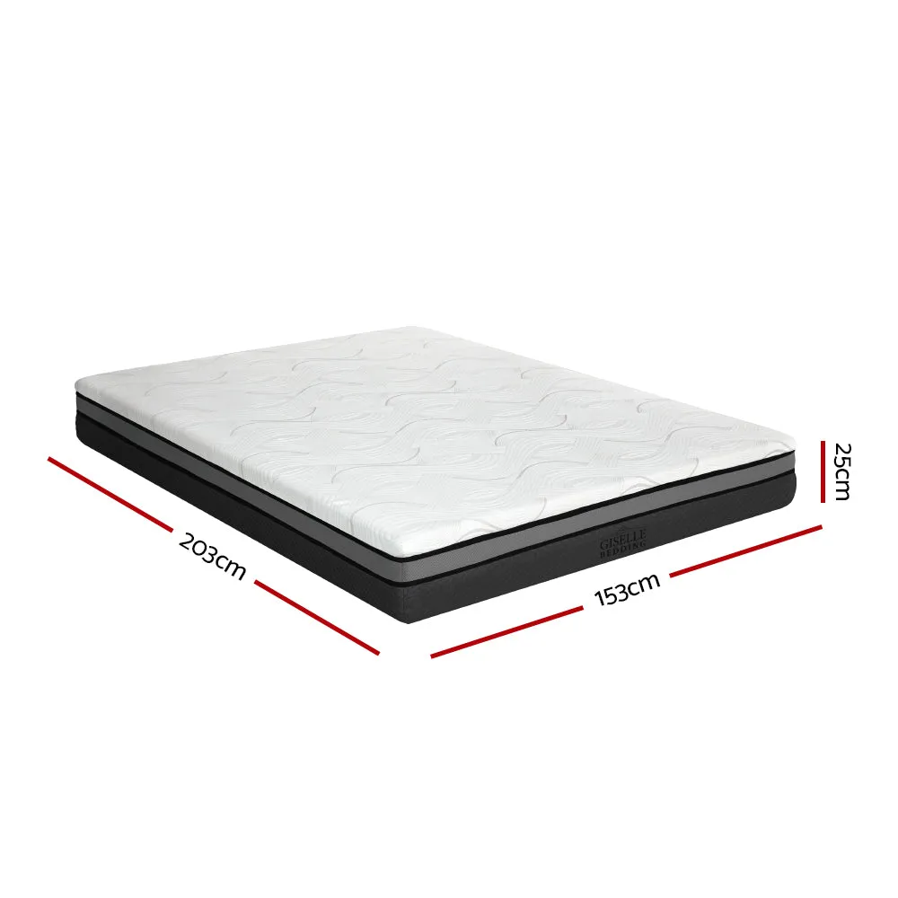 Cool Gel Memory Foam Mattress, 25cm Queen, Medium Firm - Giselle Bedding