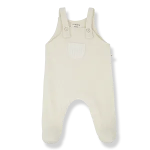 DOMENEC overall w/feet - ecru