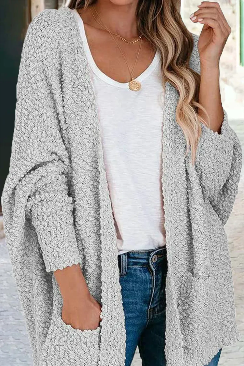 Dunnmall Casual Daily Solid Doll Sleeve Cardigan(6 Colors)