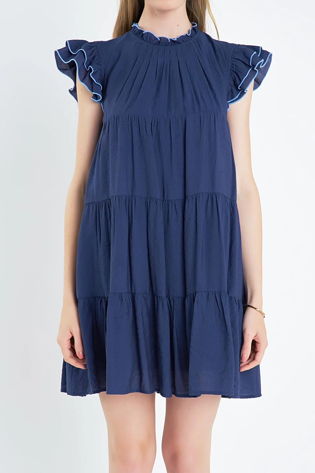 English Factory - Contrast Merrow Babydoll Dress