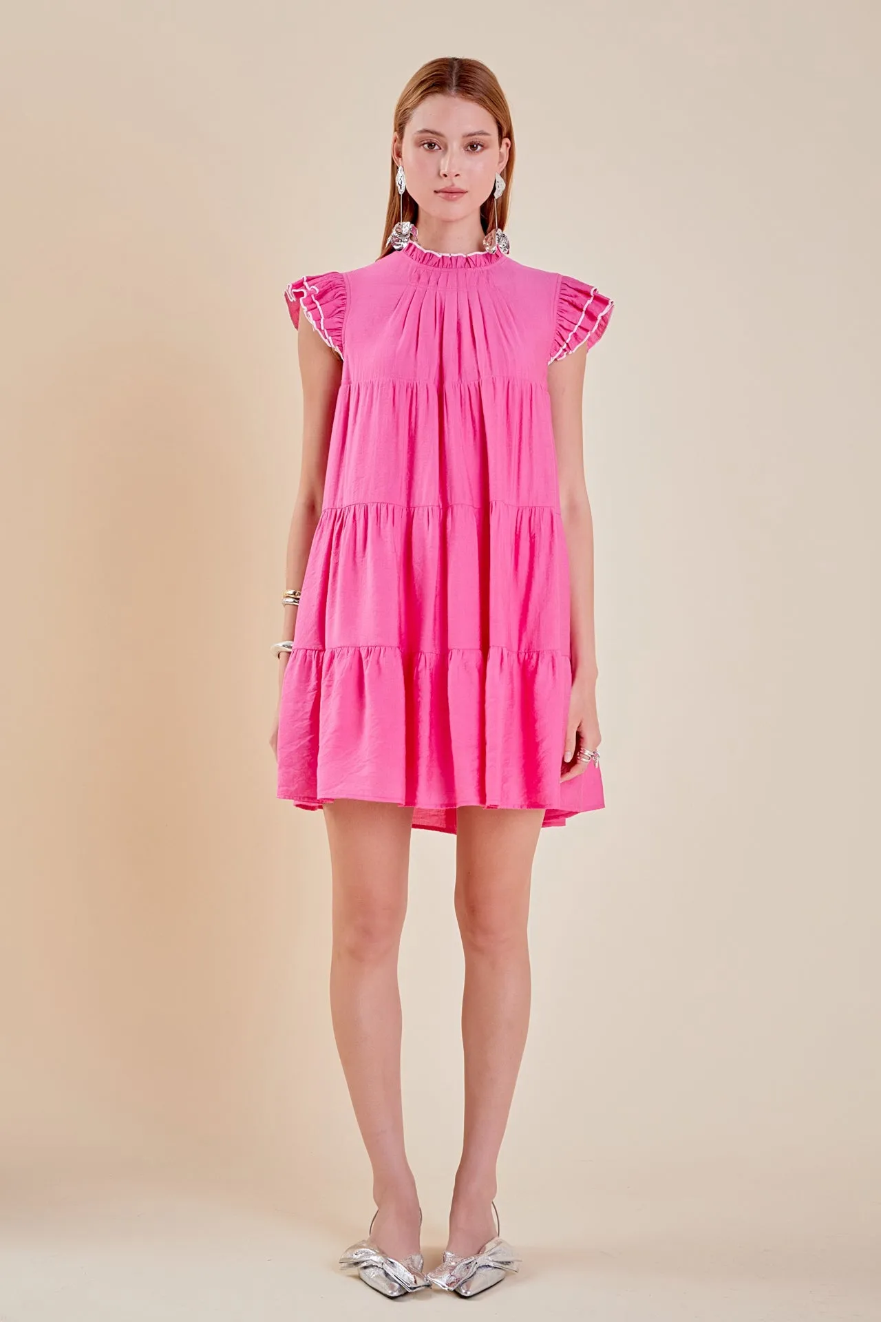 English Factory - Contrast Merrow Babydoll Dress