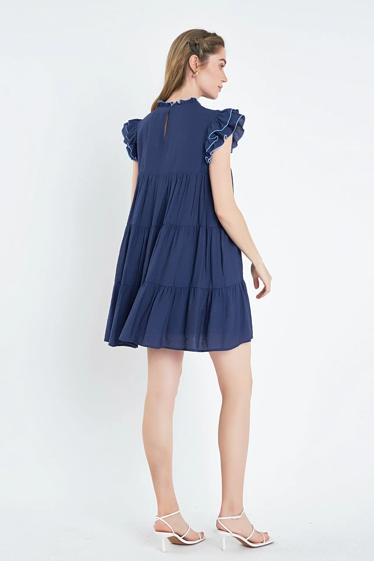 English Factory - Contrast Merrow Babydoll Dress