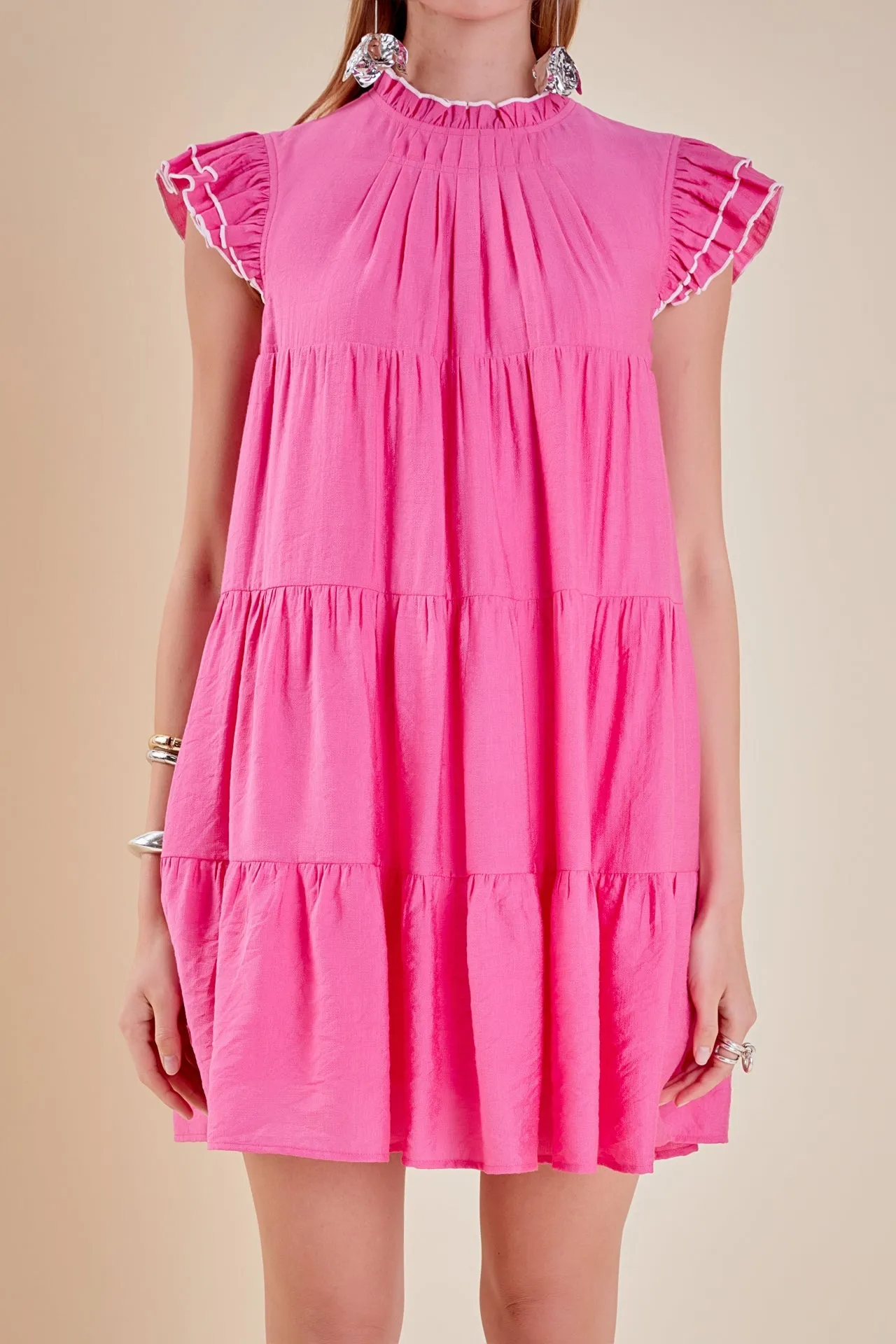 English Factory - Contrast Merrow Babydoll Dress
