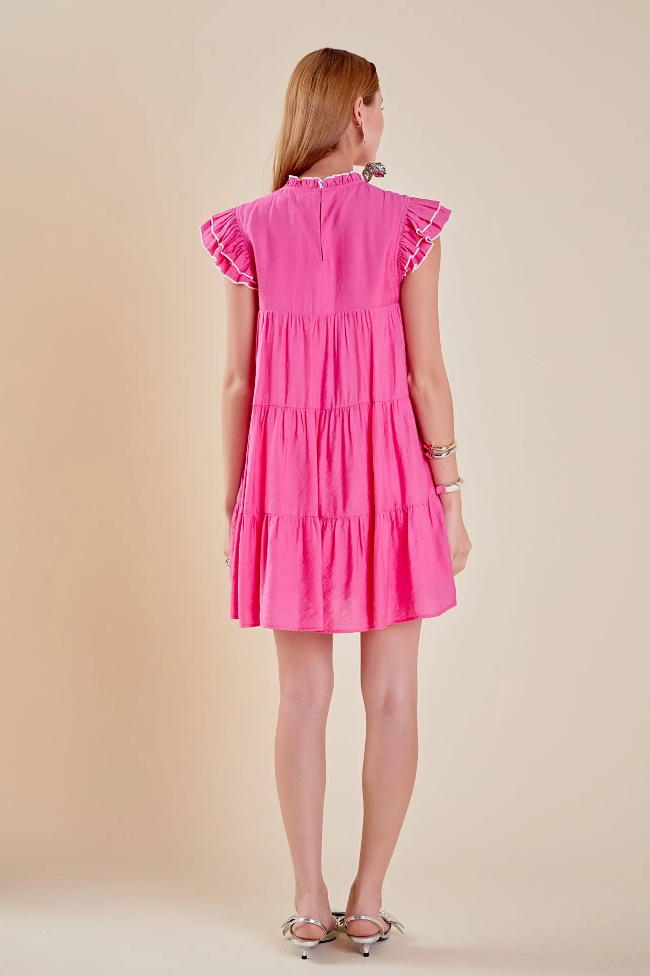 English Factory - Contrast Merrow Babydoll Dress