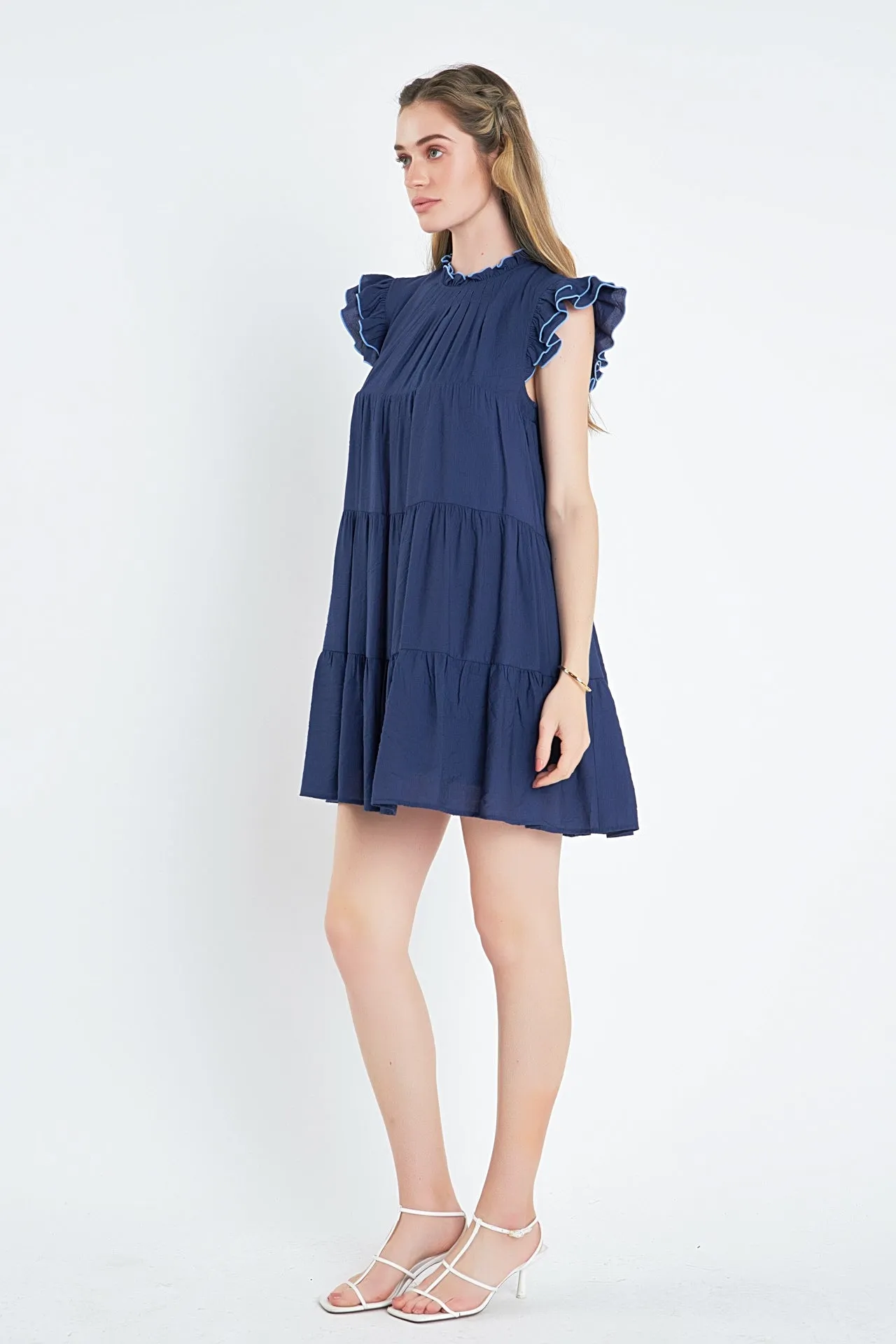 English Factory - Contrast Merrow Babydoll Dress