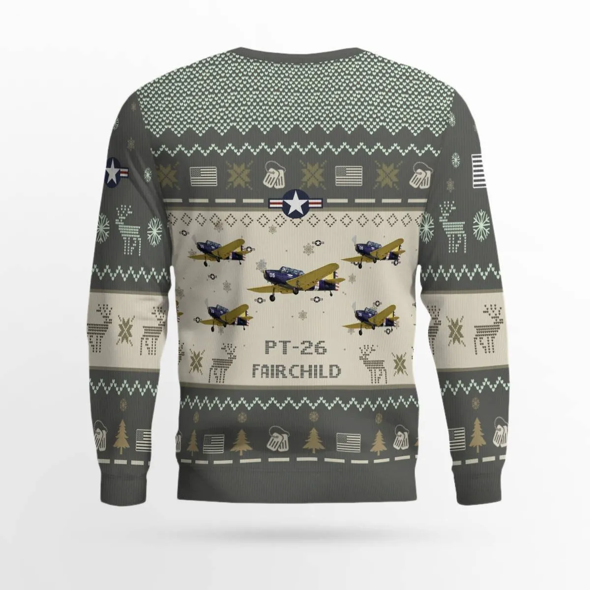 Fairchild PT-26 PT26_Aircraft Ugly Sweater, Ugly Sweater Christmas Shirt for Men Dad Veteran