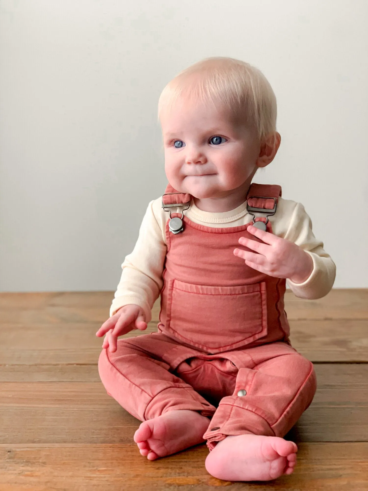 Faux Denim Overall in Sienna