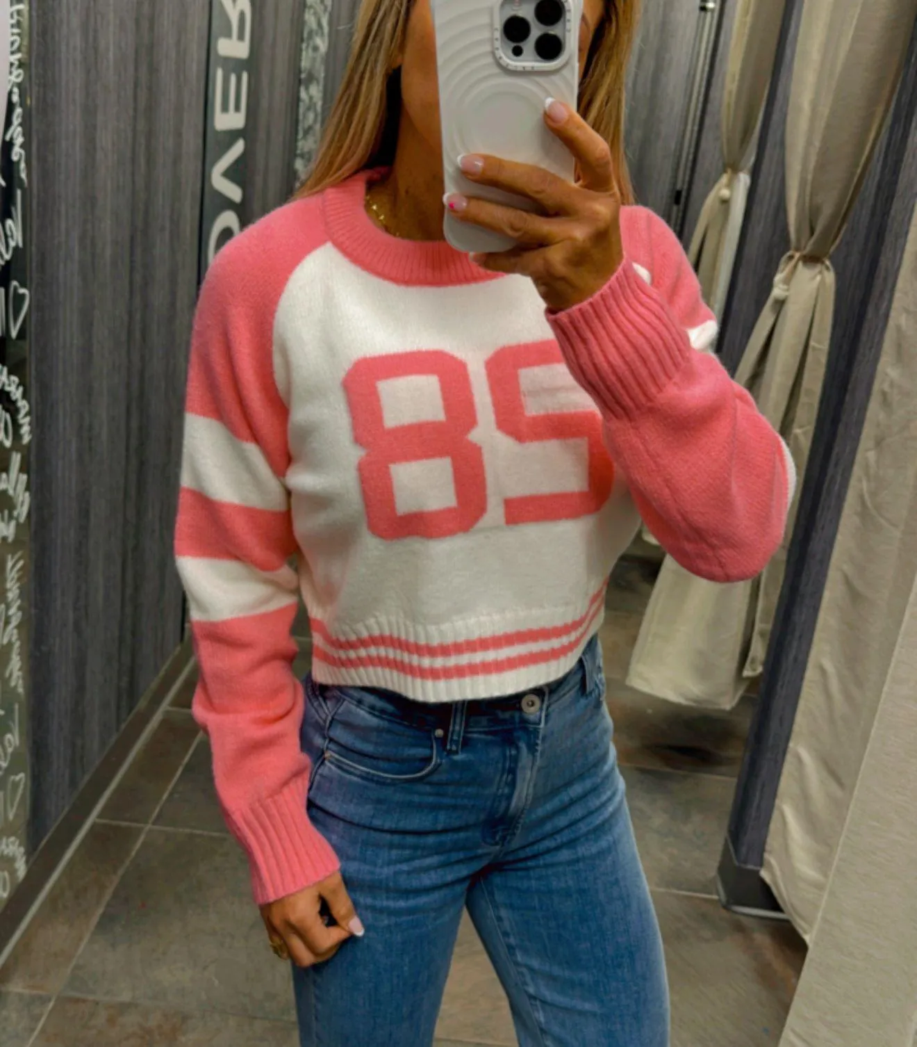 K203 University crop sweater