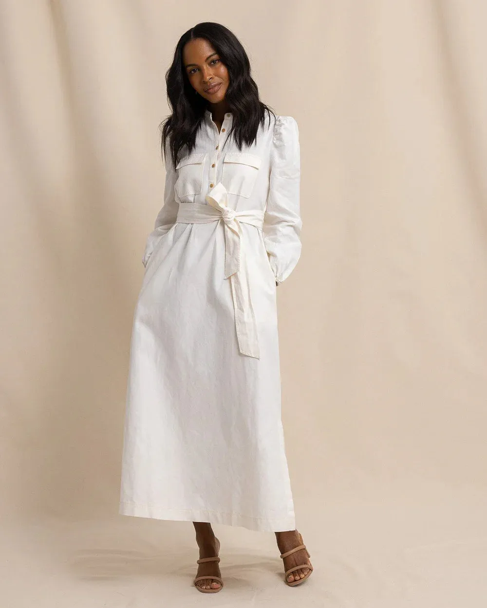 Klara Maxi Dress - Sand White by Southern Tide