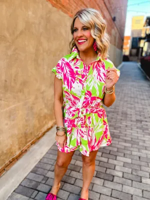 Large-PALM GARDEN ROMPER