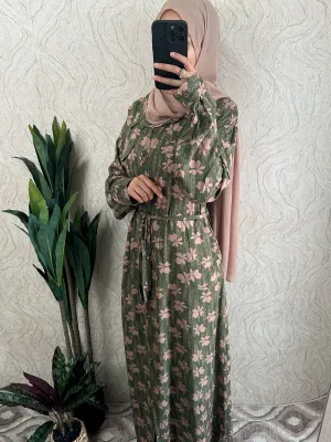 Leaf Shirt Maxi Dress
