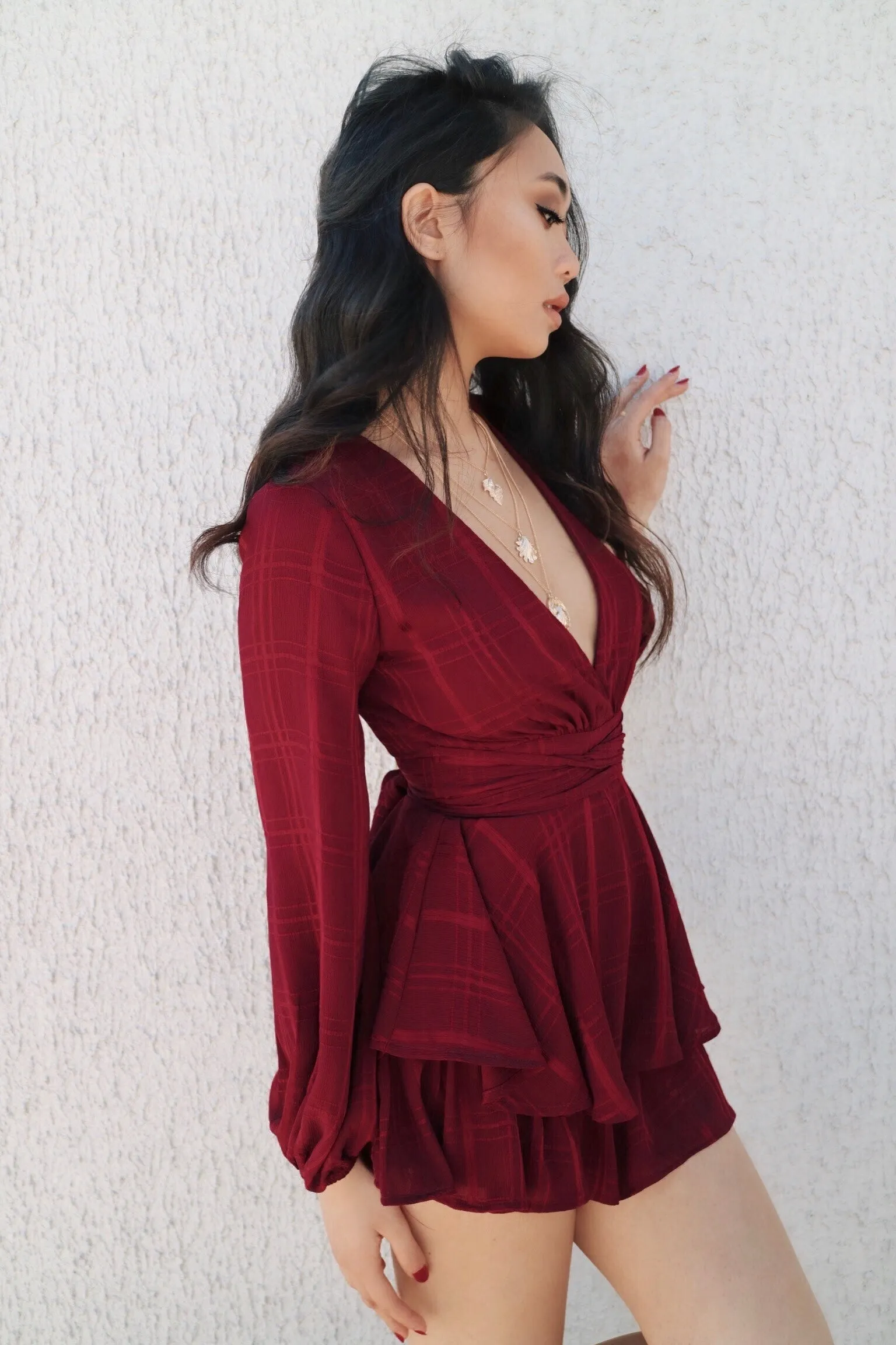 London Playsuit - Wine