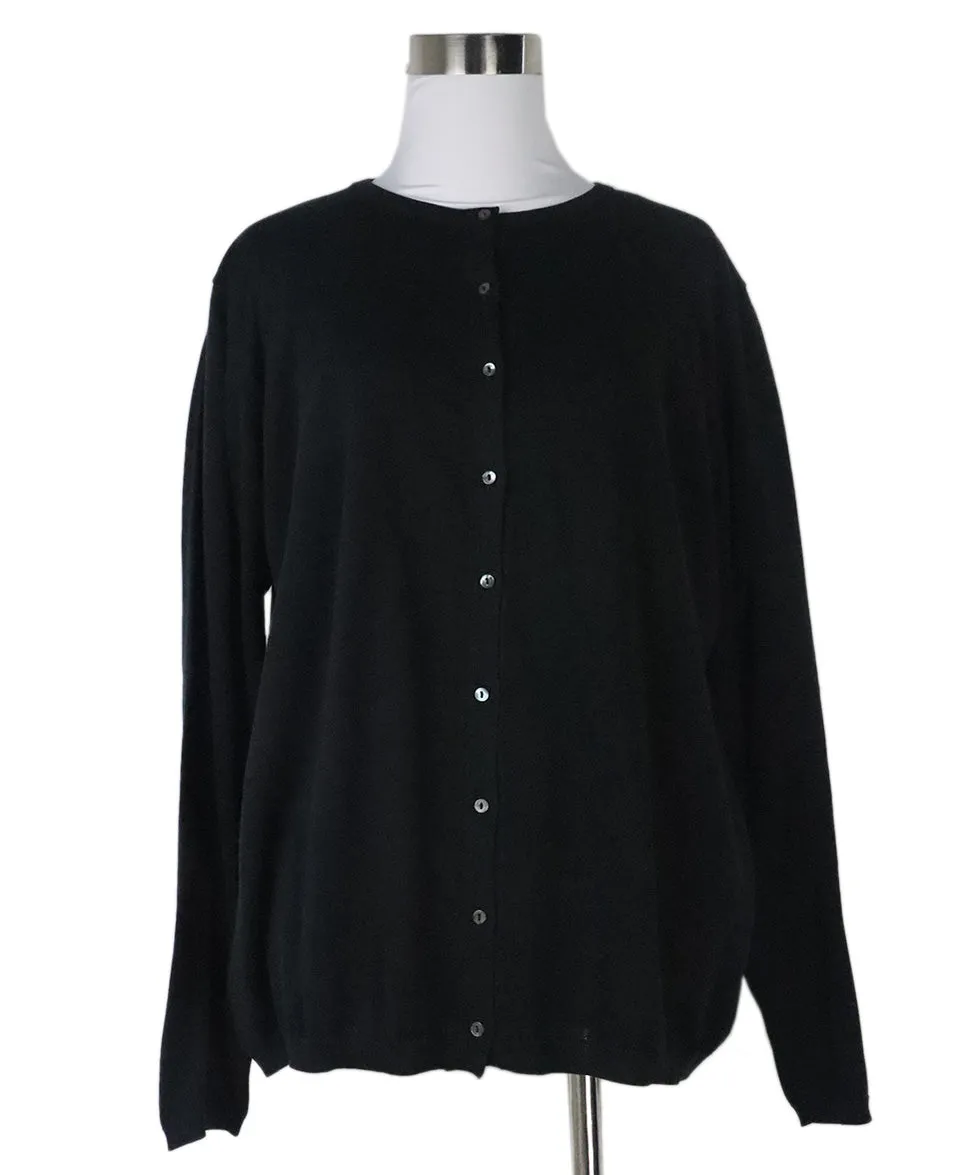 Malo Black Cotton Sweater Set sz 12