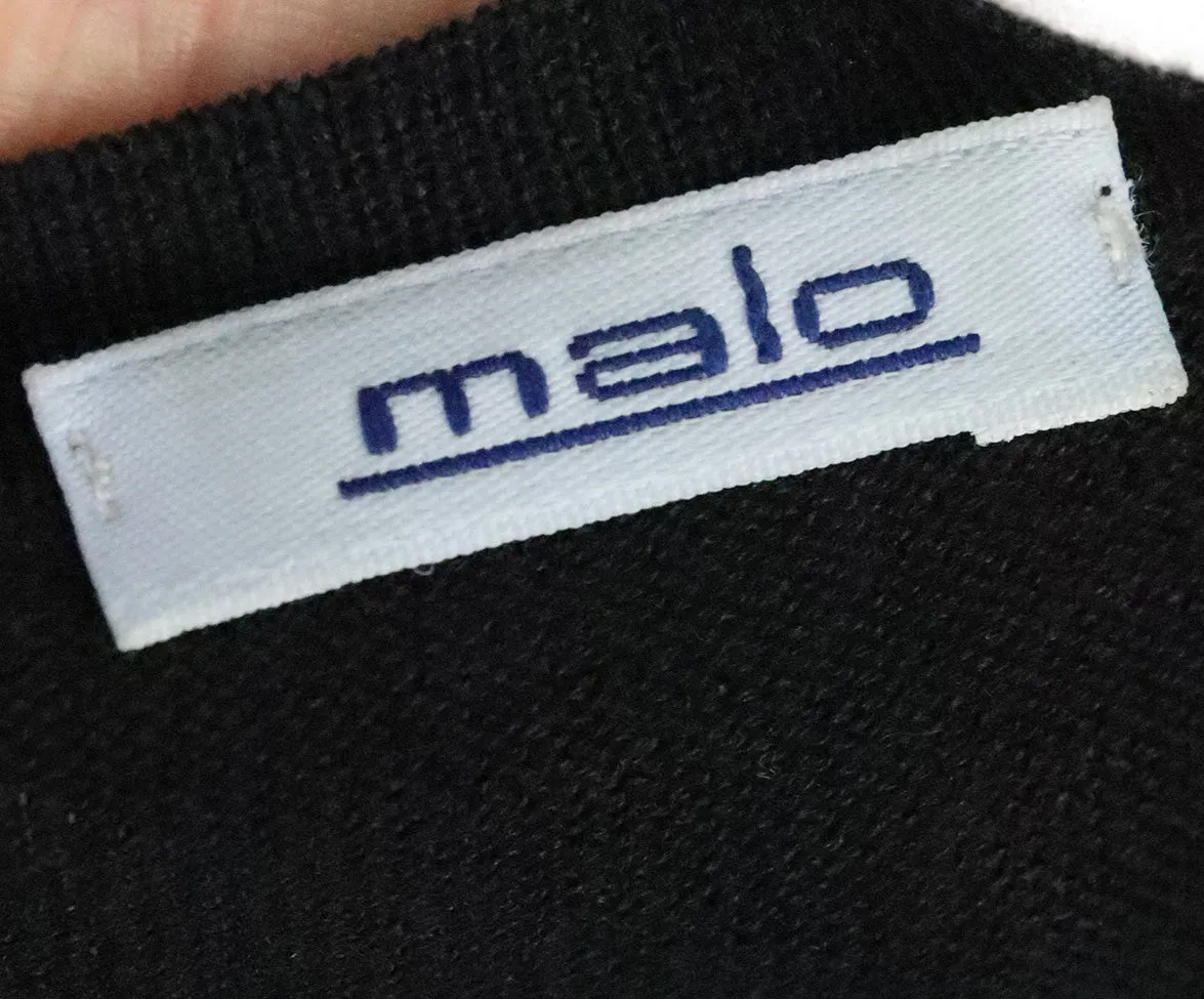 Malo Black Cotton Sweater Set sz 12