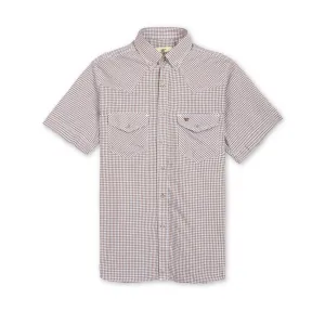 Men's S/S Two tone Grid Western Collar Shirt