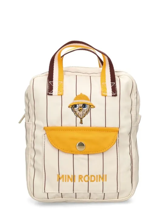 Mini Rodini   Embroidered recycled tech backpack 