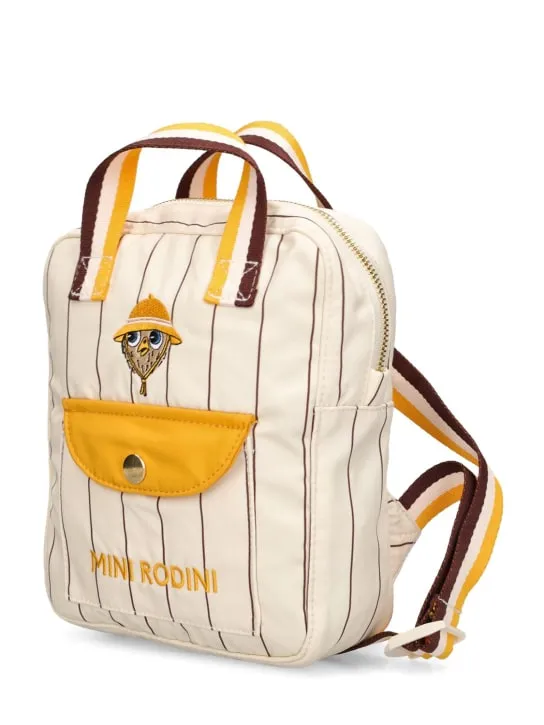 Mini Rodini   Embroidered recycled tech backpack 