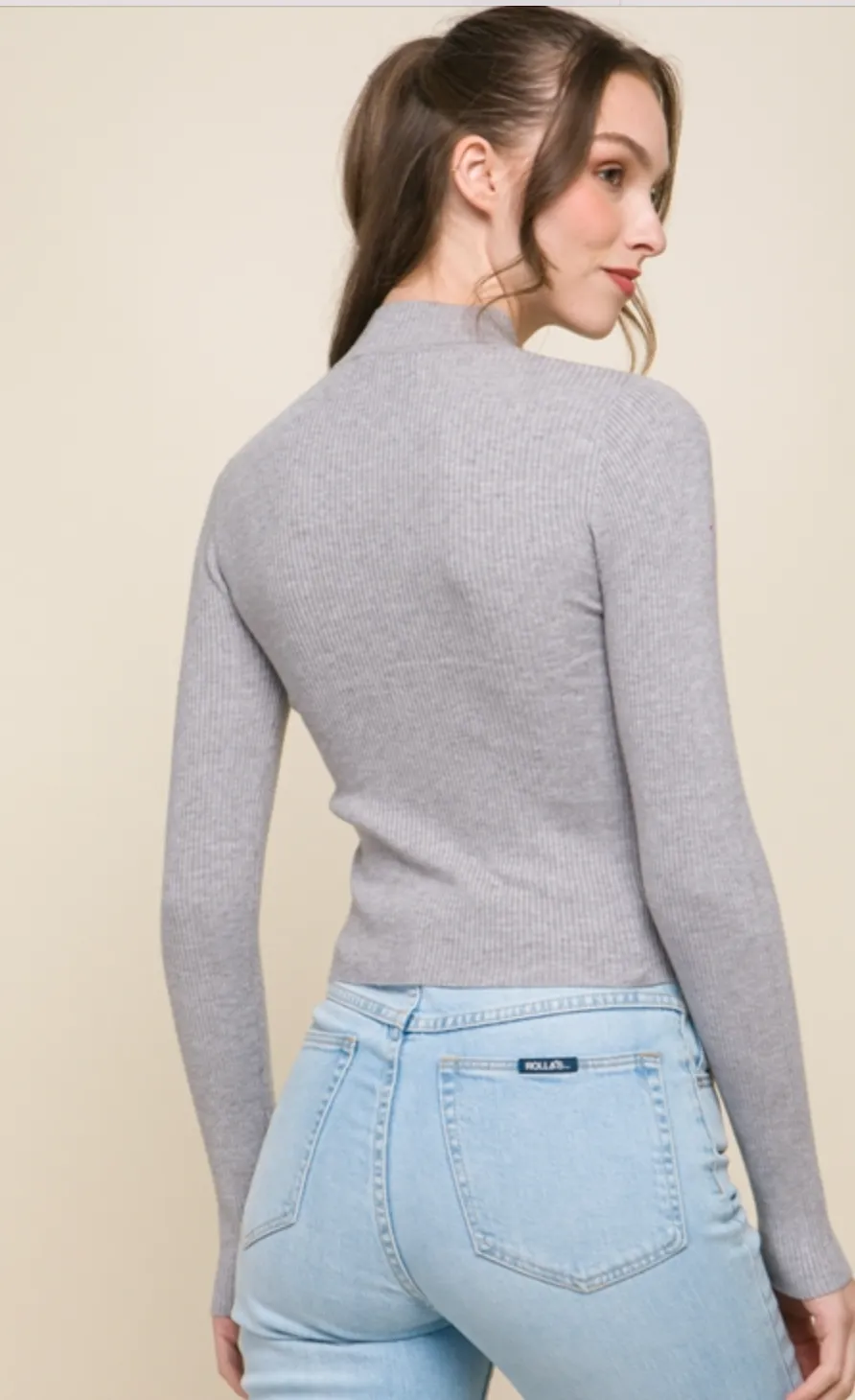 Mock Sweater Top (3 colors)
