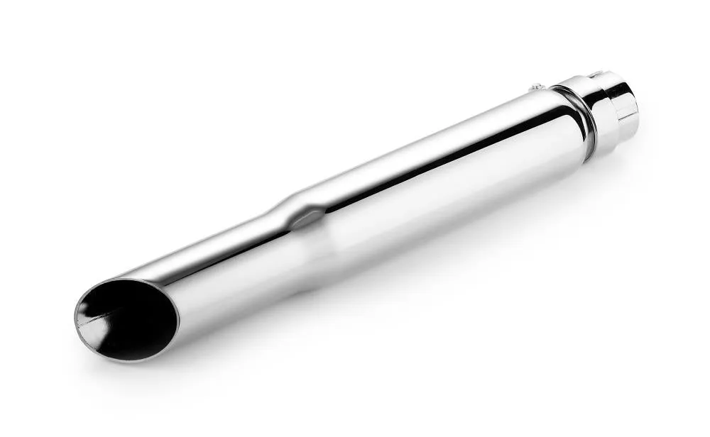 Muffler Slash Cut Chrome 40cm Long fits up to 45mm (1-3/4 in.) header pipes - Highway Hawk H65-937