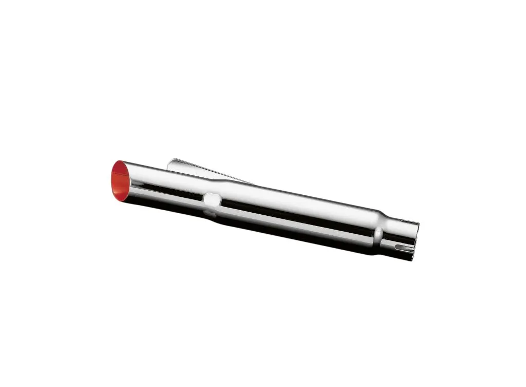 Muffler Slash Cut Chrome 40cm Long fits up to 45mm (1-3/4 in.) header pipes - Highway Hawk H65-937