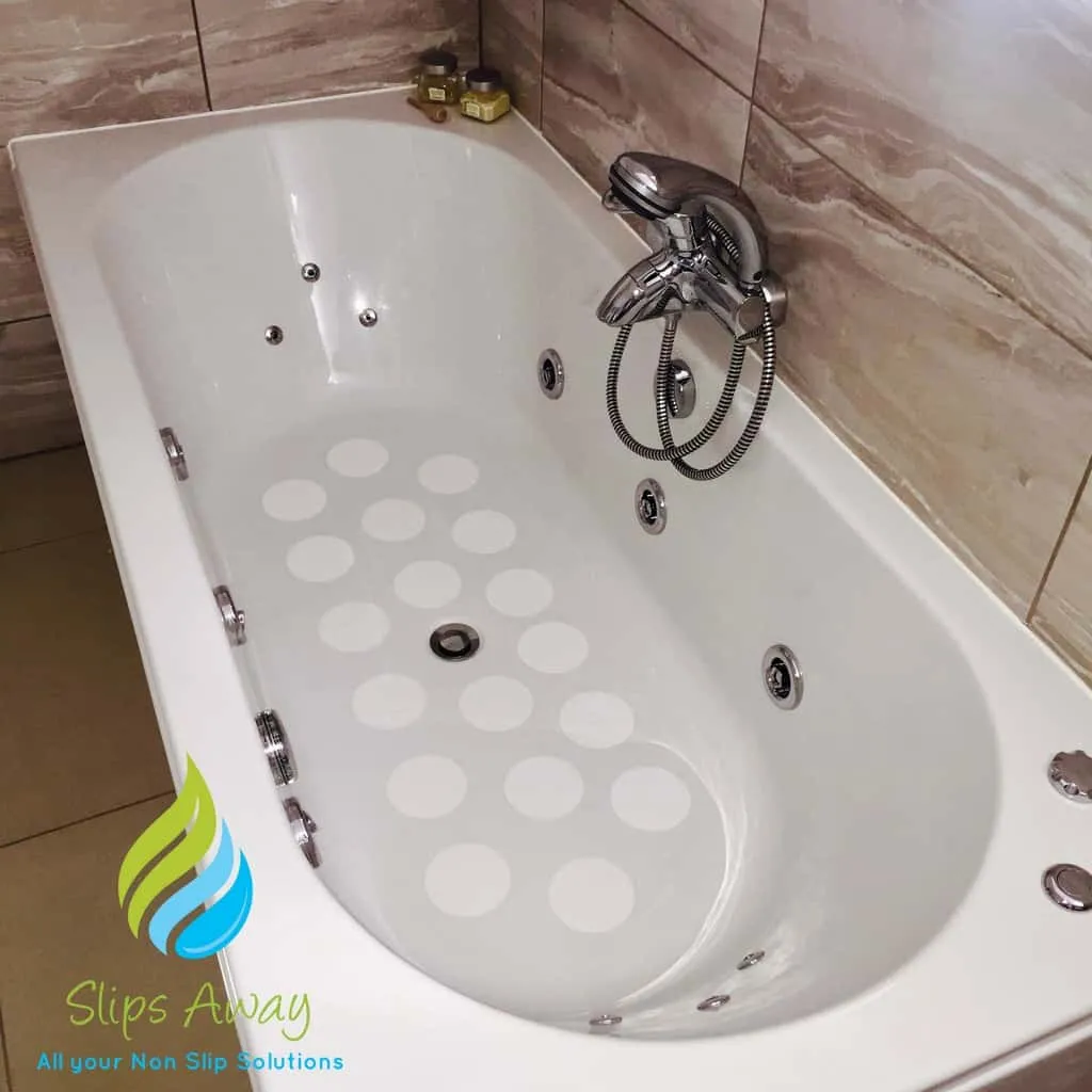 Non Slip Bath & Shower Stickers – 20x Large White Discs