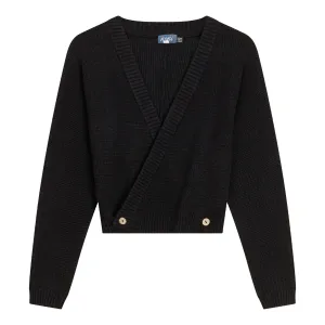 Noni Black Wrap Sweater WB4CYT2192