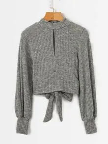Open Back Crop Sweater