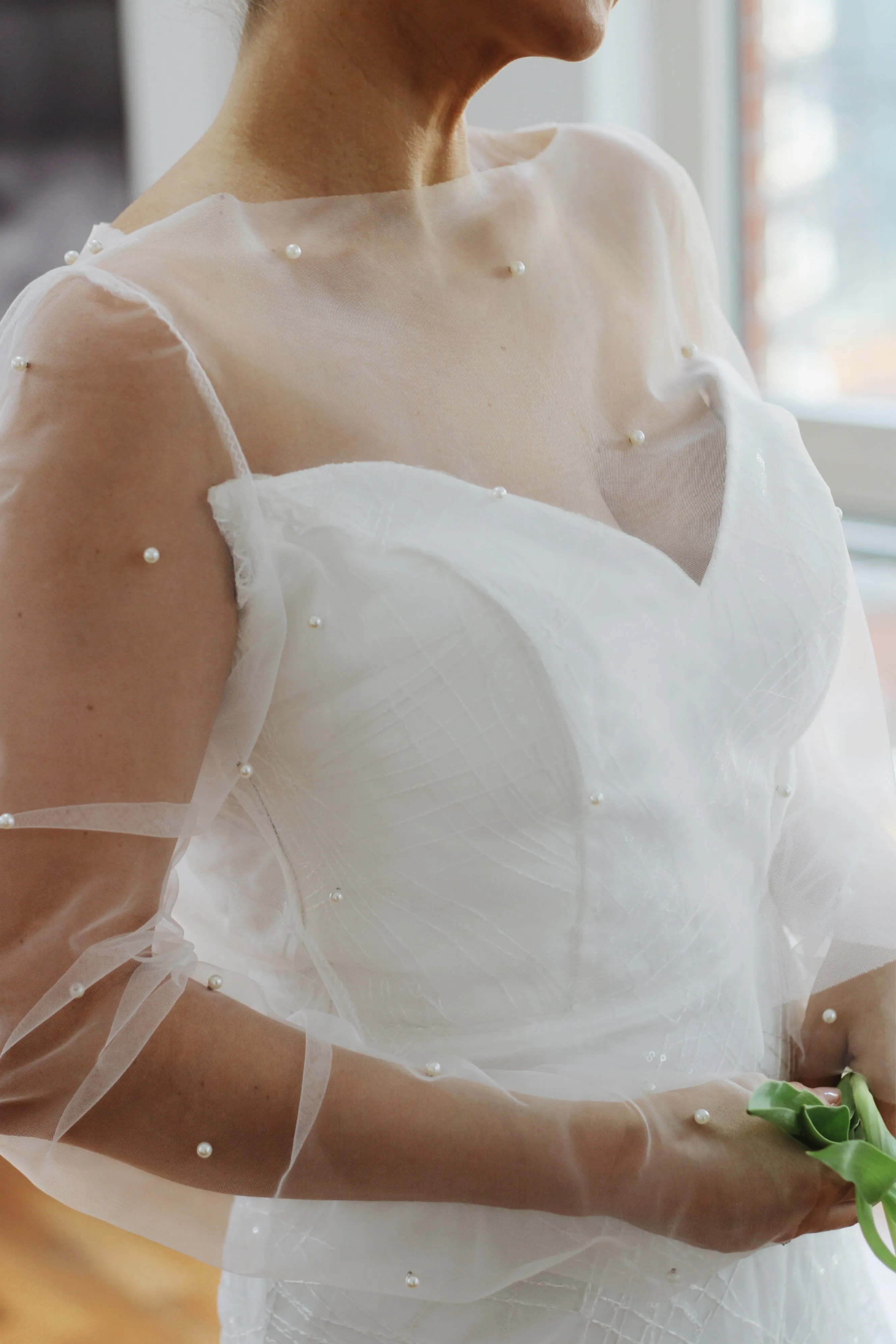 Pearl Bridal Top