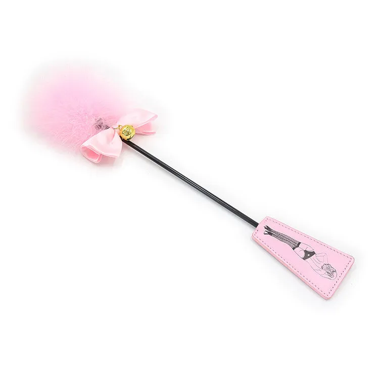 Pink Feather Tickler and Mistress Spanking Crop