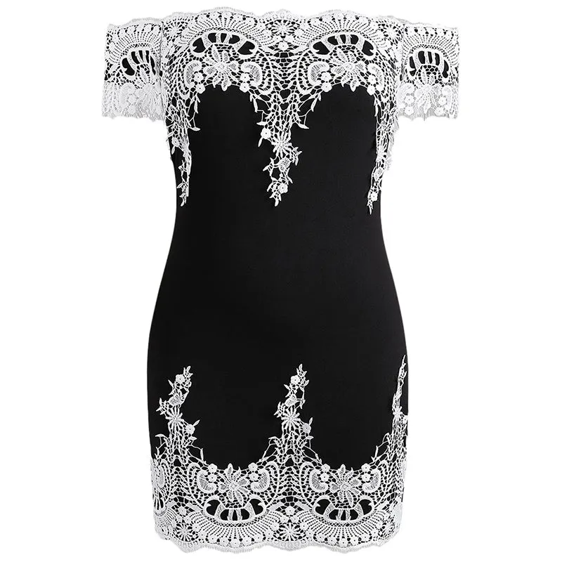 Plus Size Elegant Vestidos Mini Dress