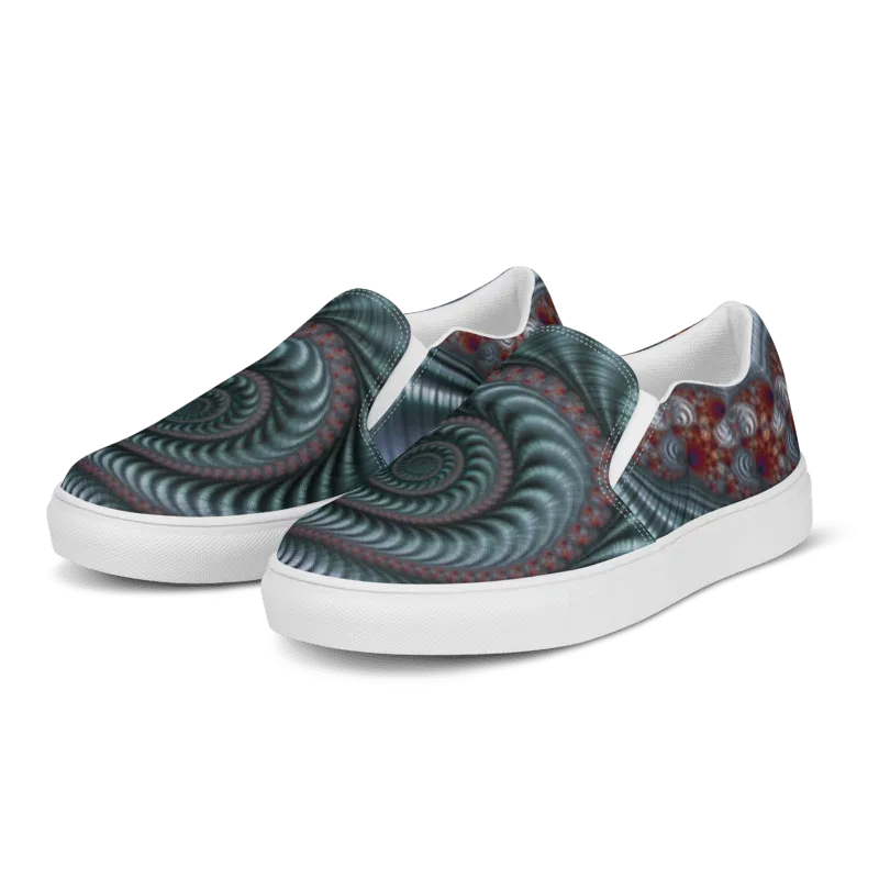 "Fractal Seashell" Collection - Women’s Slip-on Canvas Shoes