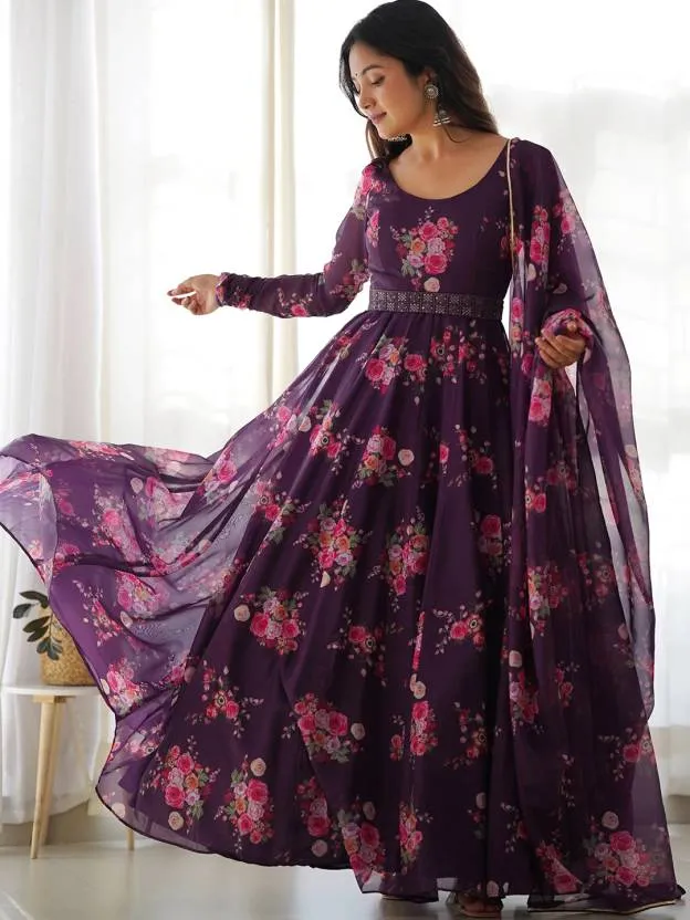 Regal Radiance Kurta Gown Set