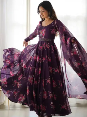 Regal Radiance Kurta Gown Set