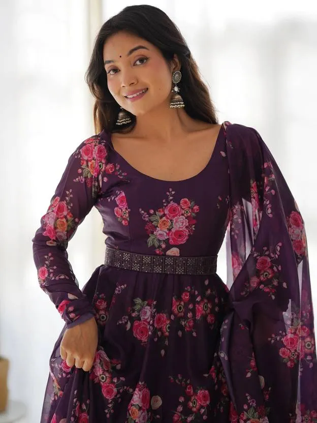 Regal Radiance Kurta Gown Set