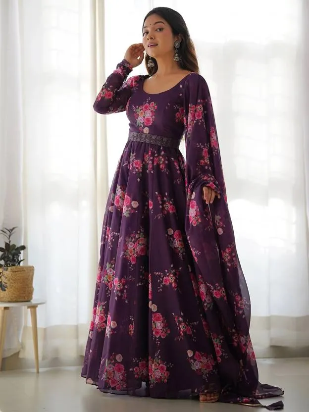 Regal Radiance Kurta Gown Set