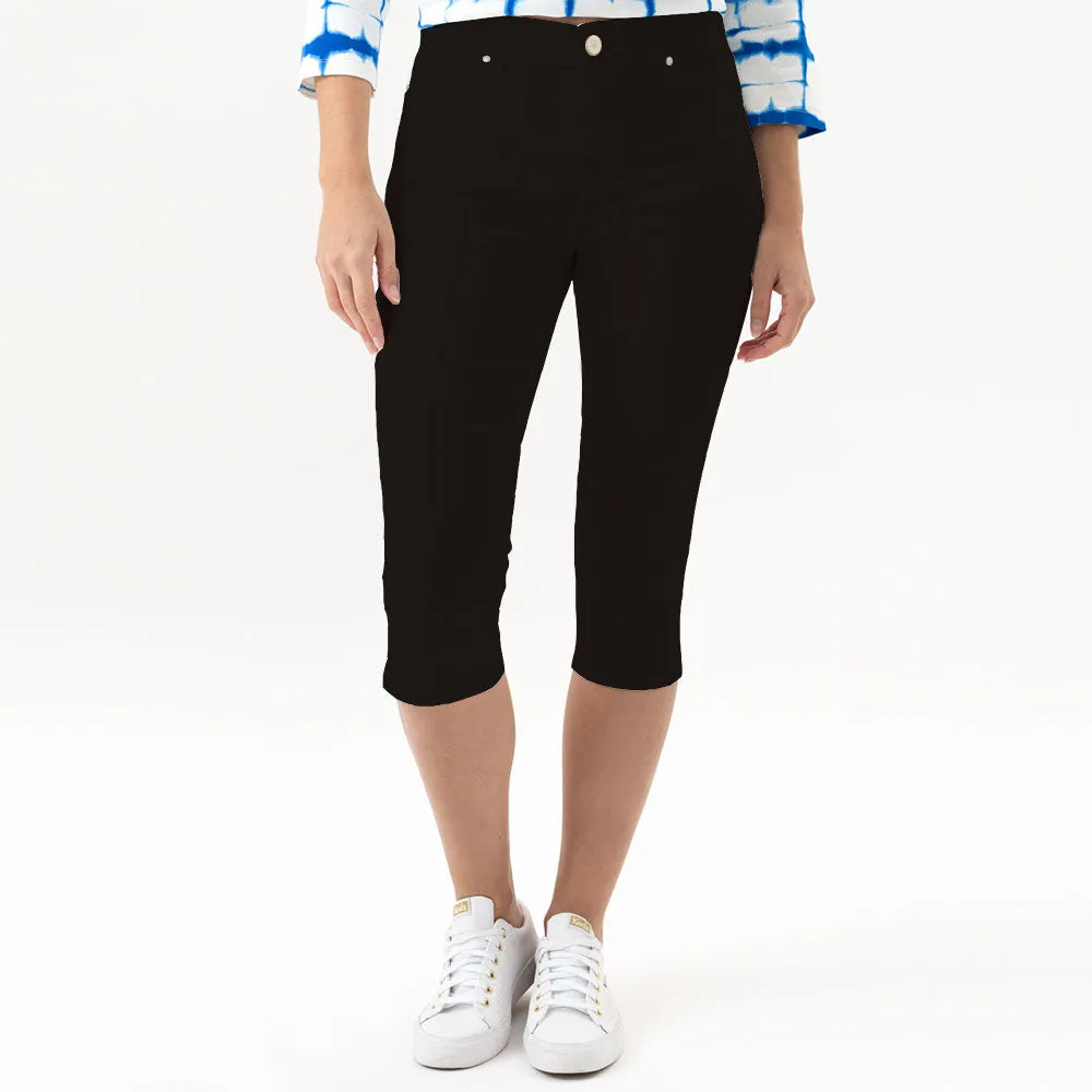 Renuar Lux Tencel Crop Pants - Black FINAL SALE