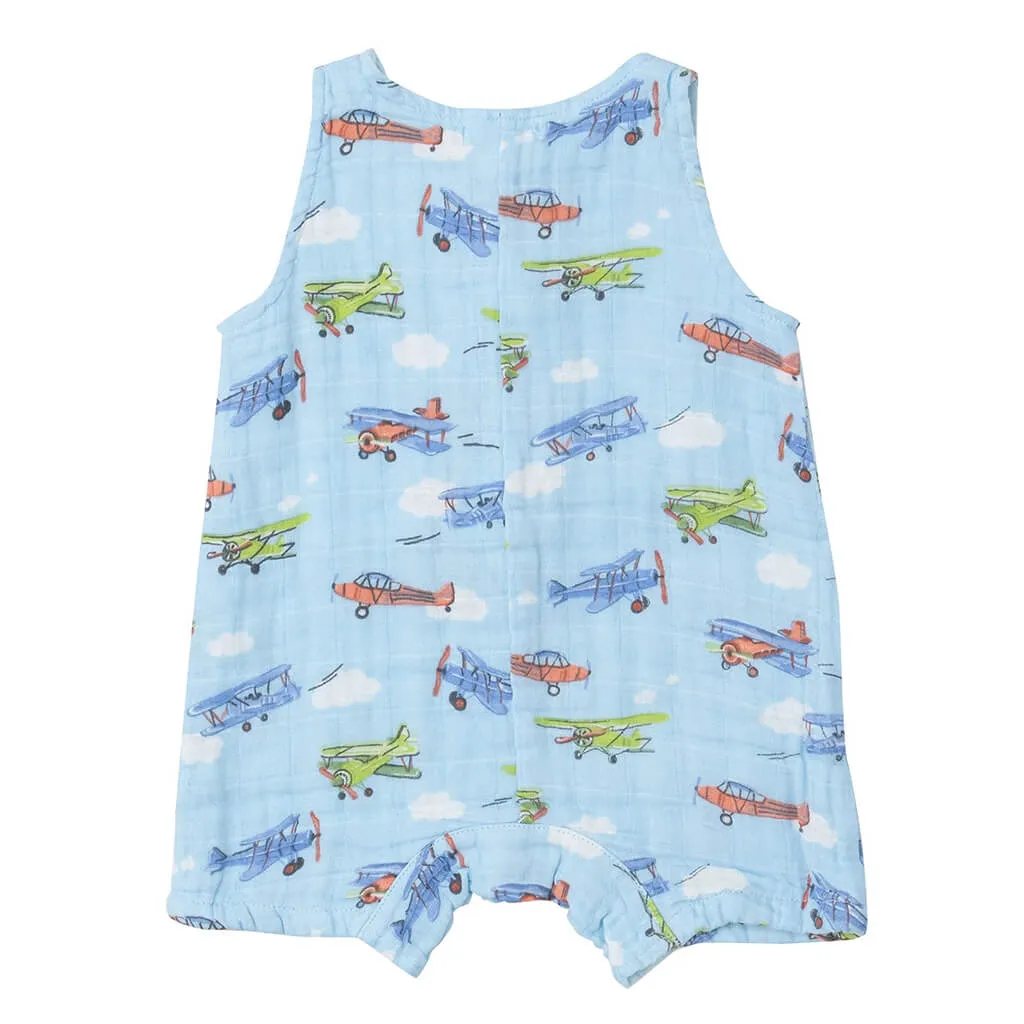 Shortie Romper Vintage Airplanes