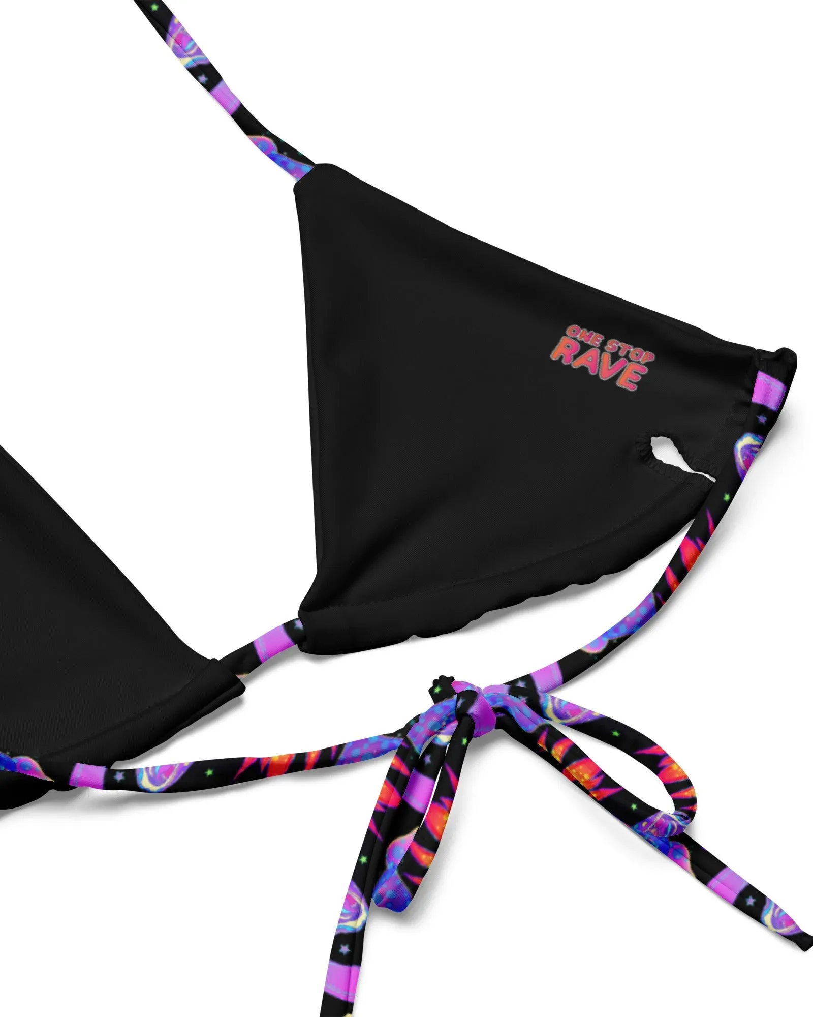 Shroomin Black Bikini Top