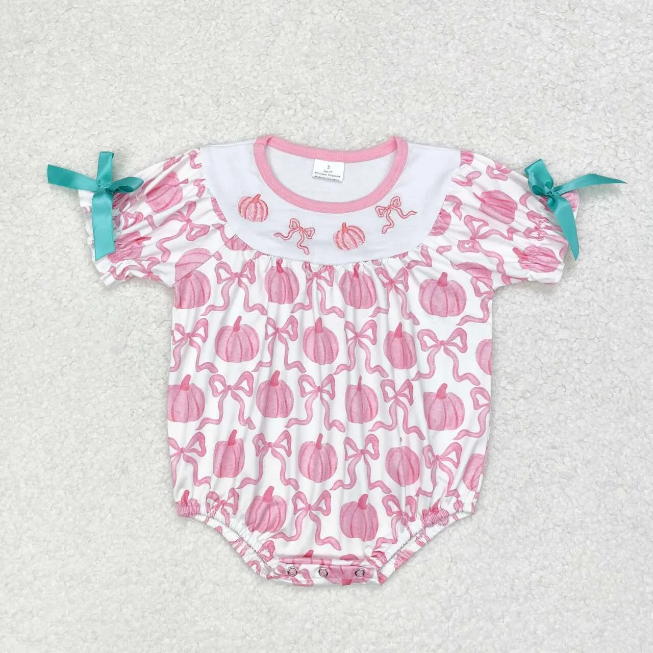 SR1904   baby girl clothes embroidery pumpkin toddler girl summer bubble