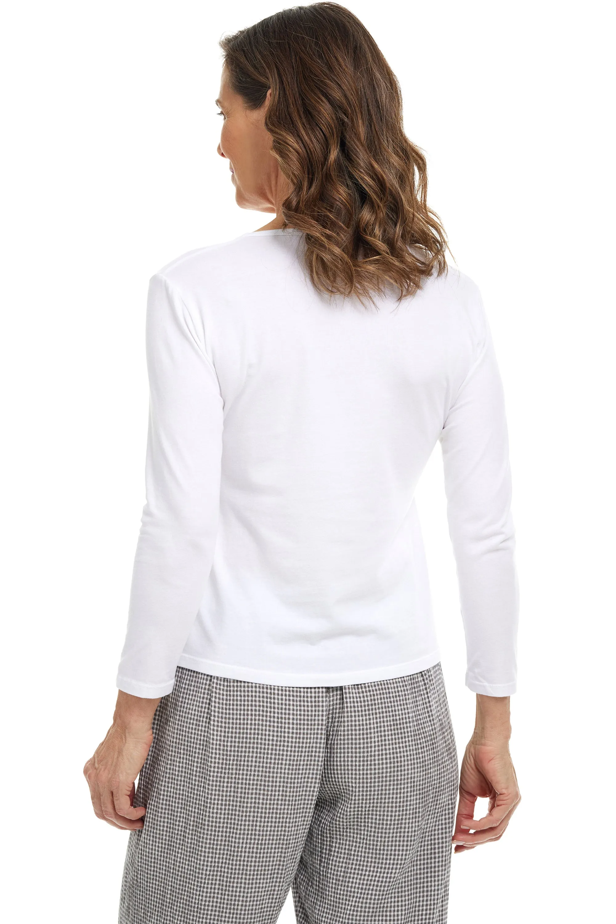 Stretch Cotton Scoop Tee