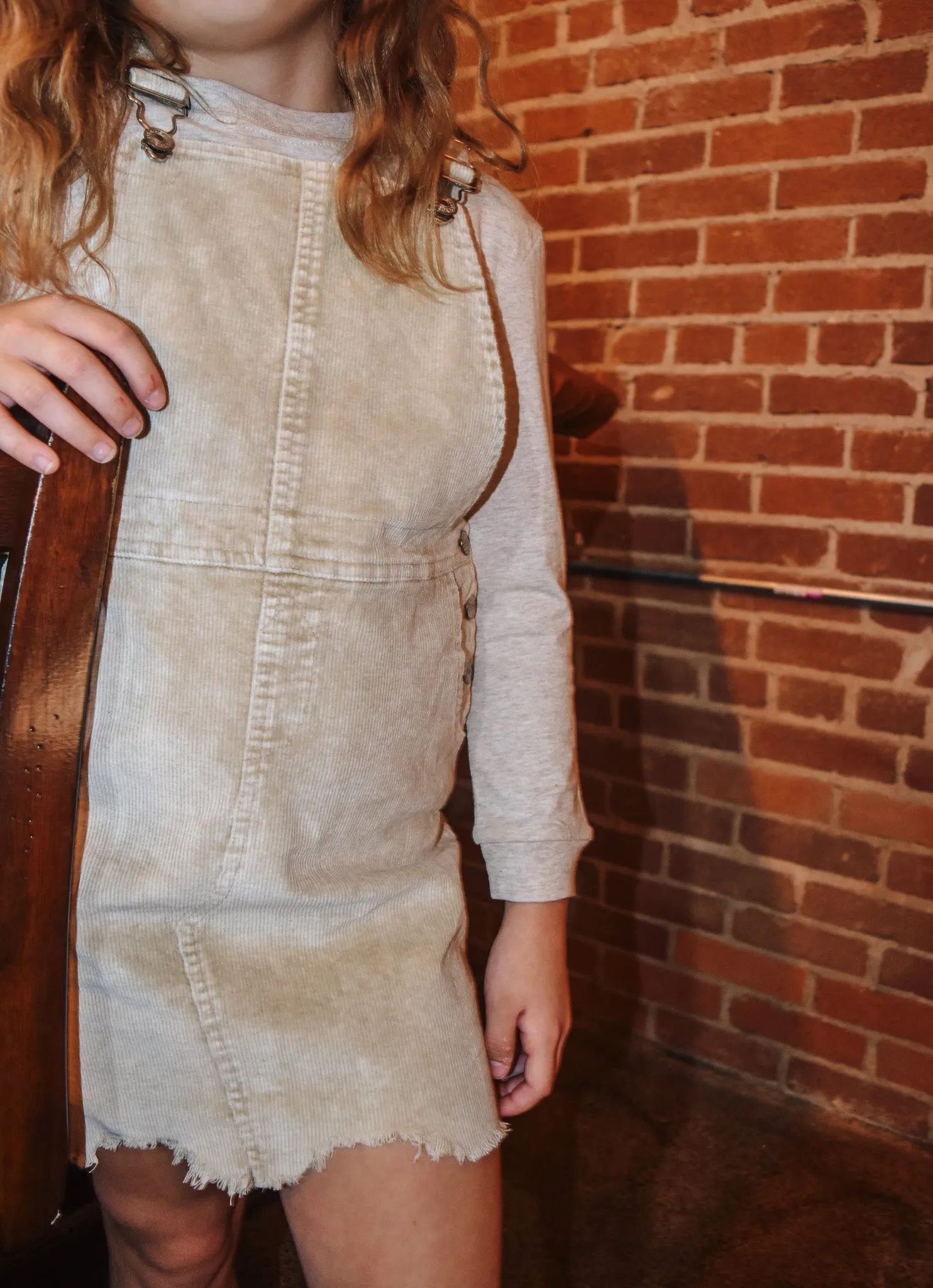 Taupe Youth Overall Skirt