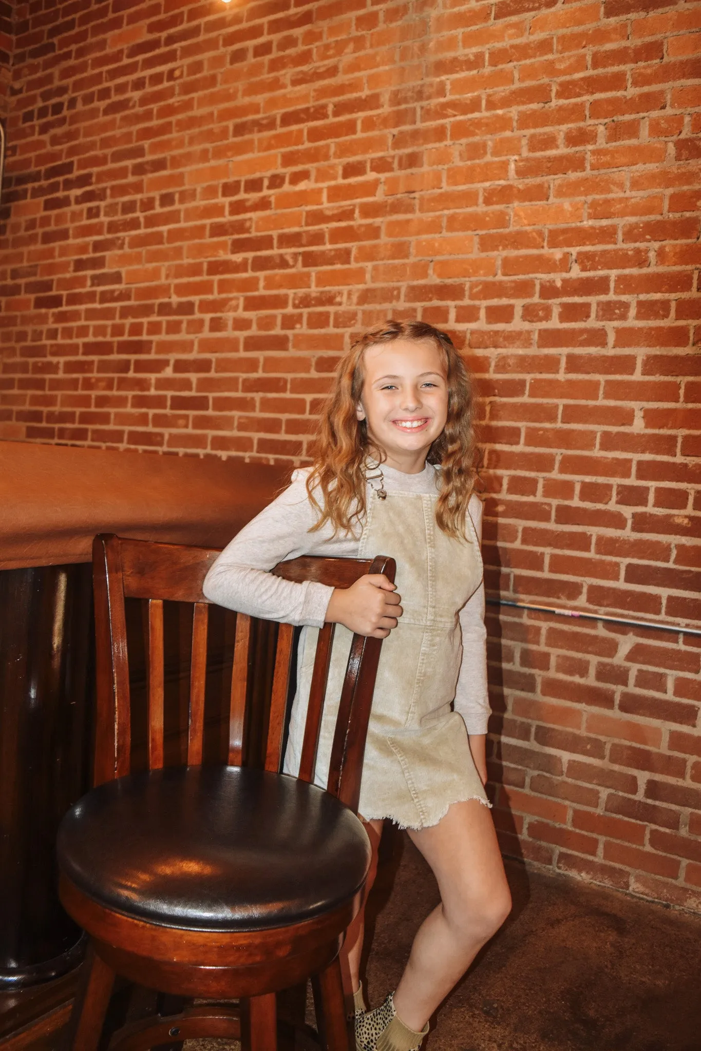Taupe Youth Overall Skirt