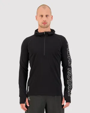 Temple Merino Long Sleeve Hood - Black