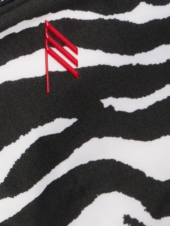 The Attico   Zebra printed one-shoulder bikini 