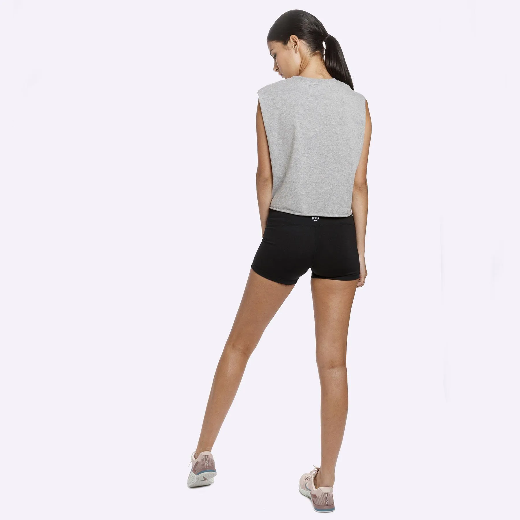 The WOD Life - Women's Classics Slash Crop Tank - Light Grey