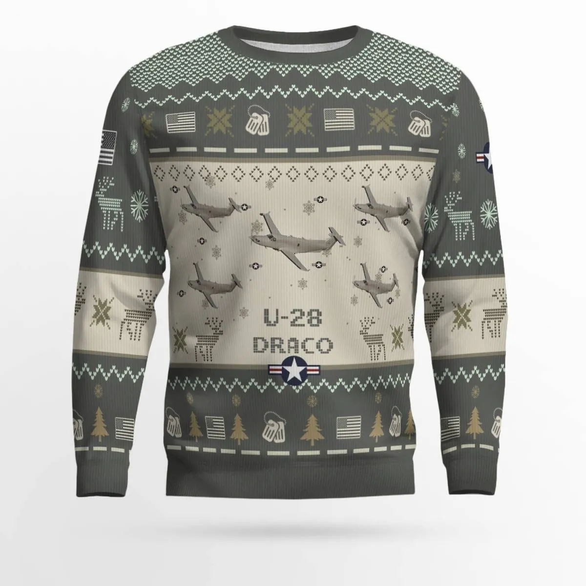 U-28 Draco U28 Aircraft Ugly Sweater, Ugly Sweater Christmas Shirt for Men Dad Veteran