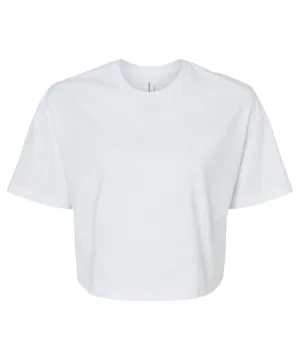 Womens Jersey crop tee | White